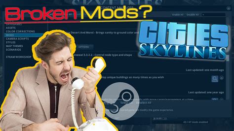 cities skylines broken mods.